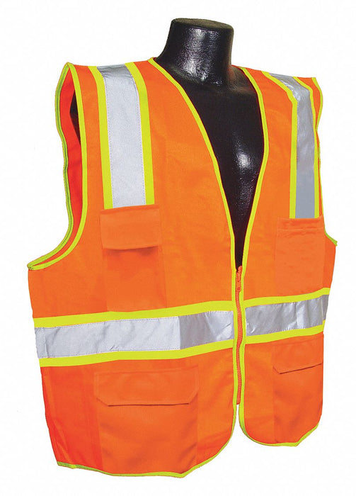 J6029 High Visibility Vest Orange/Red S