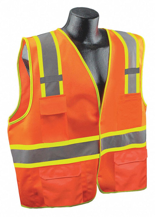 J6039 High Visibility Vest Orange/Red S/M