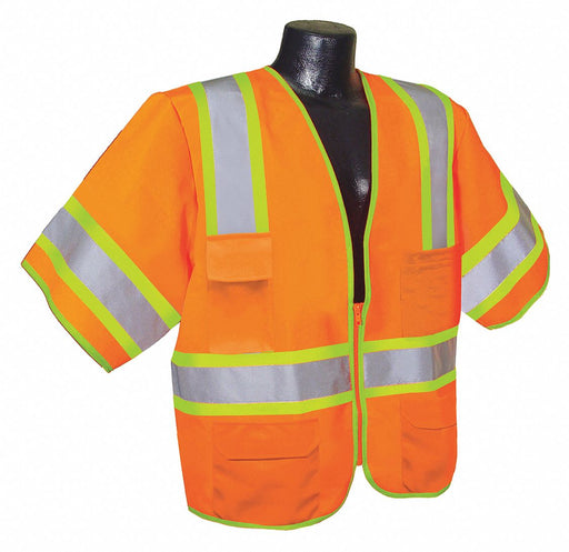 J6047 High Visibility Vest Orange/Red M