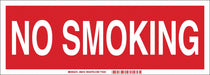 No Smoking Sign 5X14 WHT/R ENG Text