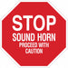 Sign Stop 24X24 White/Red