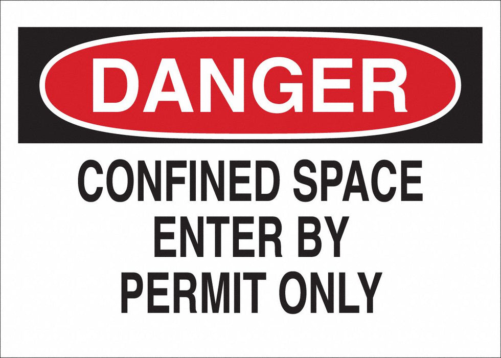 Sign Danger 7X10 Red/Bk /Wht Eng