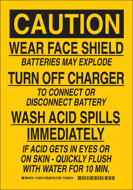 Sign Caution 14X10 Black/Yellow