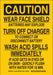 Sign Caution 14X10 Black/Yellow