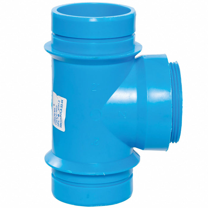 Tee Pipe Fitting Blue Tee