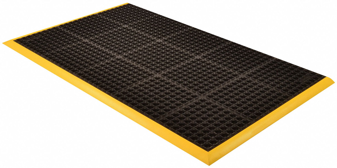 Drainage Mat Black wYlwBrdr 3ft4 x10ft4 