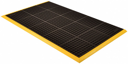 Drainage Mat Black wYlwBrdr 3ft4 x10ft4 