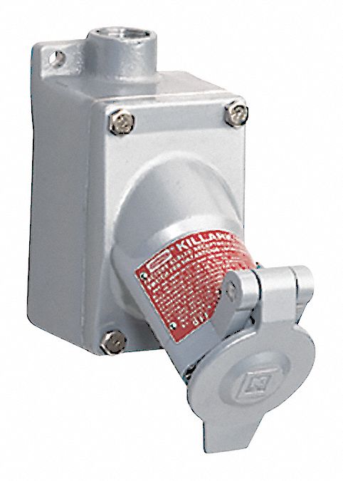 Receptacle Gray 20 A 2P3W Back 1PK
