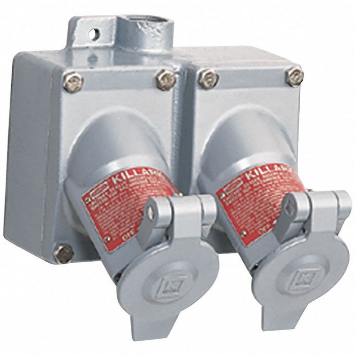 Receptacle Gray 20 A 3P3W Back 1PK