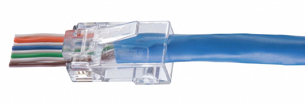 Modular Plug Category 6 Cable Clear PK50