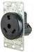 Receptacle Black 30 A 2P3W Side 1PK