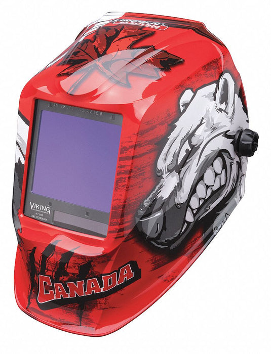 Welding Helmet Polar Arc Graphic Red