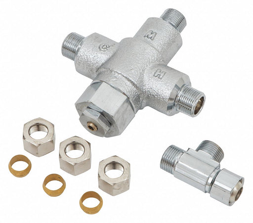 Tempering Valve Brass 3-1/4 H 3/8 Inlet