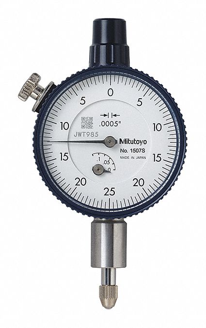 Dial Indicator 0 to 0.125 Range White