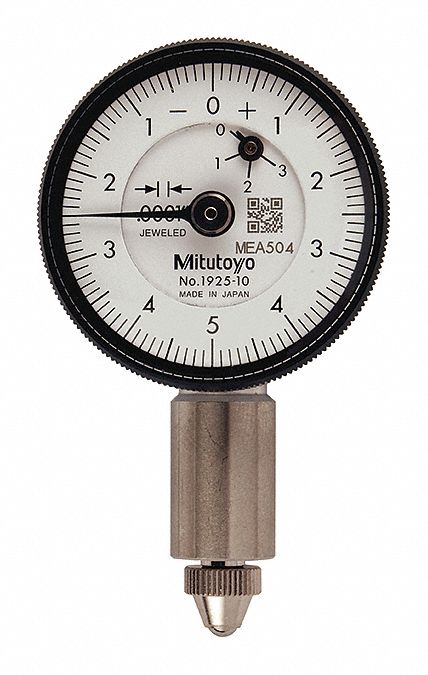Dial Indicator 0 to 0.025 Range White