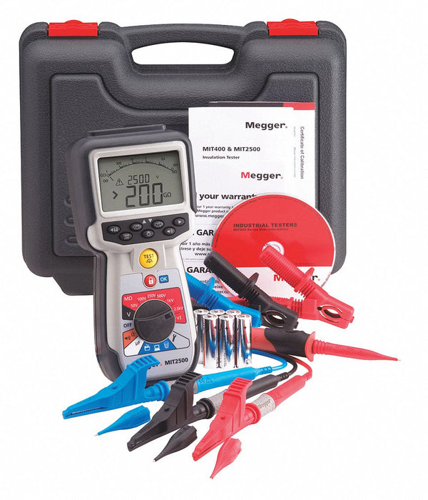 Insulation Tester 50 to 2500V DC LCD