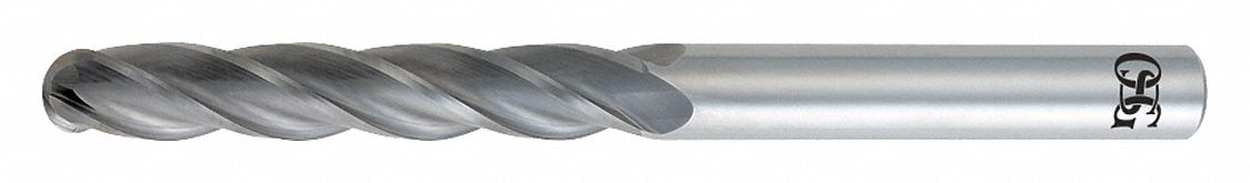 Ball End Mill Single End 1/4 Carbide