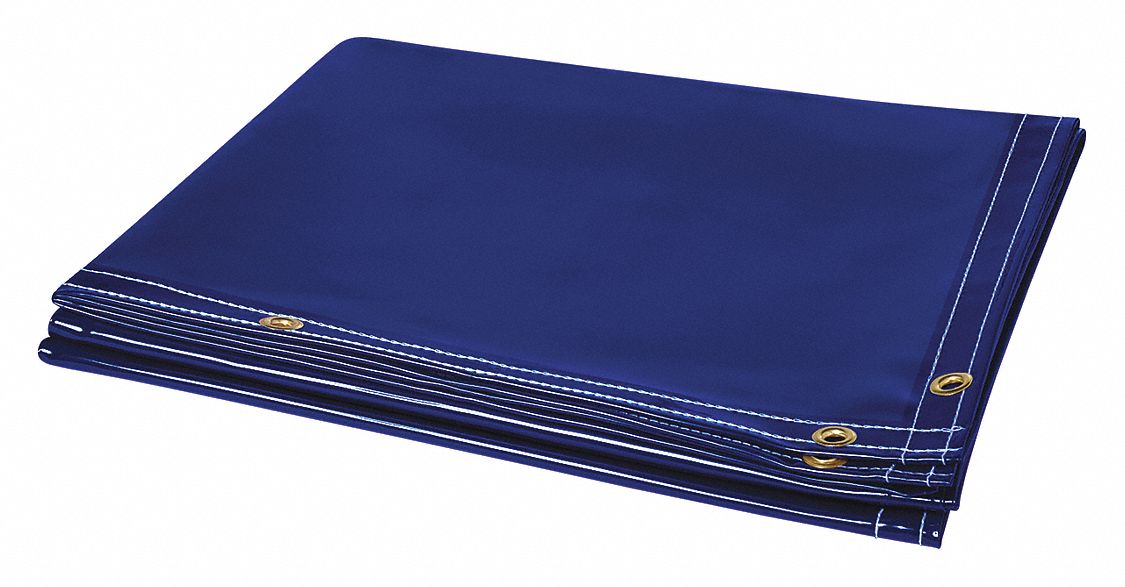 Welding Curtain 6 ft H 6 ft W Blue