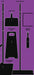Shadow Board 68 in H 30 in W Purple