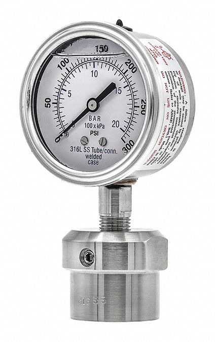 K4224 GaugewDiaphragmSeal300psi1PK