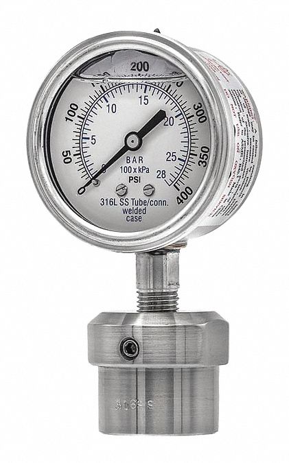 K4224 GaugewDiaphragmSeal400psi1PK