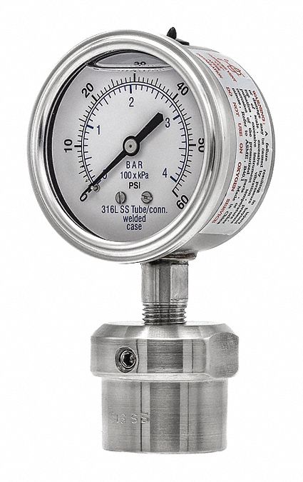 PressureGaugewithDiaphragmSeal 60psi 1PK
