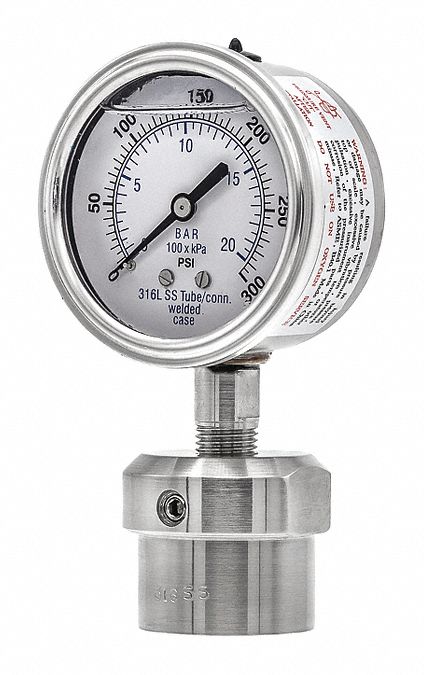 GaugewDiaphragmSeal300psi1PK