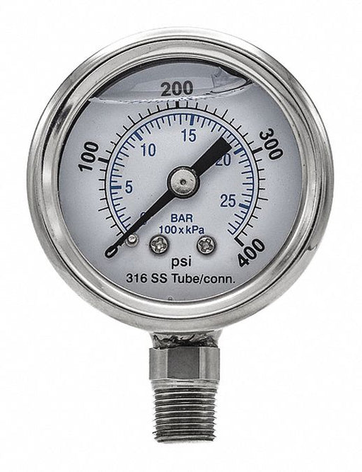 Pressure Gauge Nominal 1-1/2 Dial