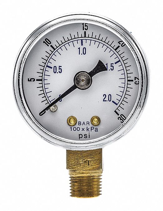 Pressure Gauge Nominal 1-1/2 Dial