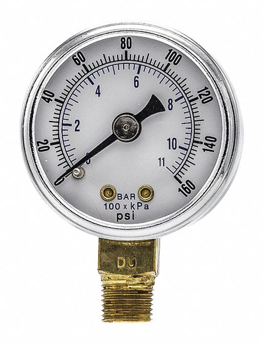 N0191 Pressure Gauge Nominal 1-1/2 Dial