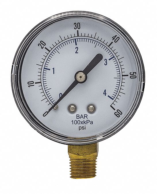 Pressure Gauge Nominal 2-1/2 Dial