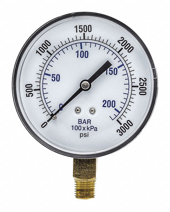 Pressure Gauge Nominal 3-1/2 Dial