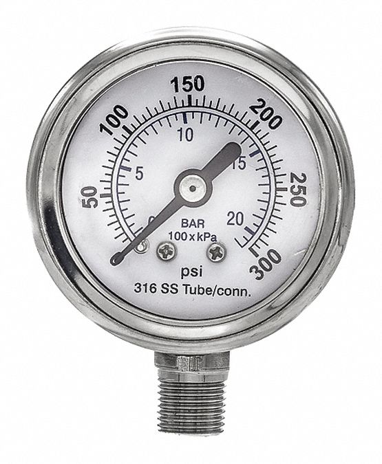 N0160 Pressure Gauge Nominal 1-1/2 Dial