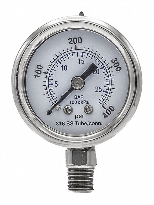 Pressure Gauge Nominal 1-1/2 Dial