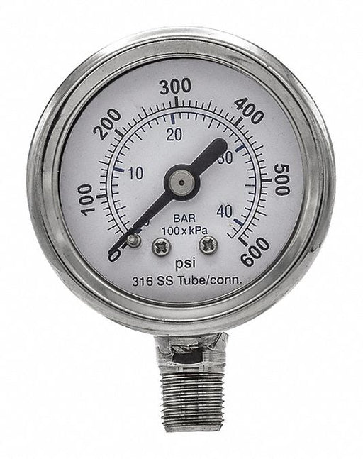 Pressure Gauge Nominal 1-1/2 Dial