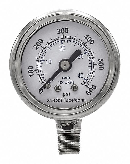 N0160 Pressure Gauge Nominal 1-1/2 Dial