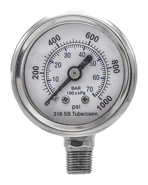 Pressure Gauge Nominal 1-1/2 Dial