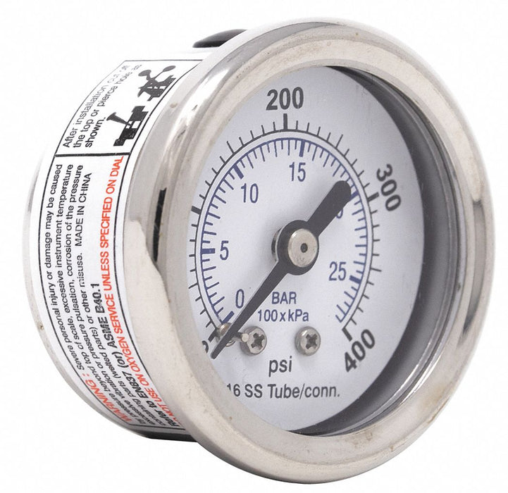 N0161 Pressure Gauge Nominal 1-1/2 Dial