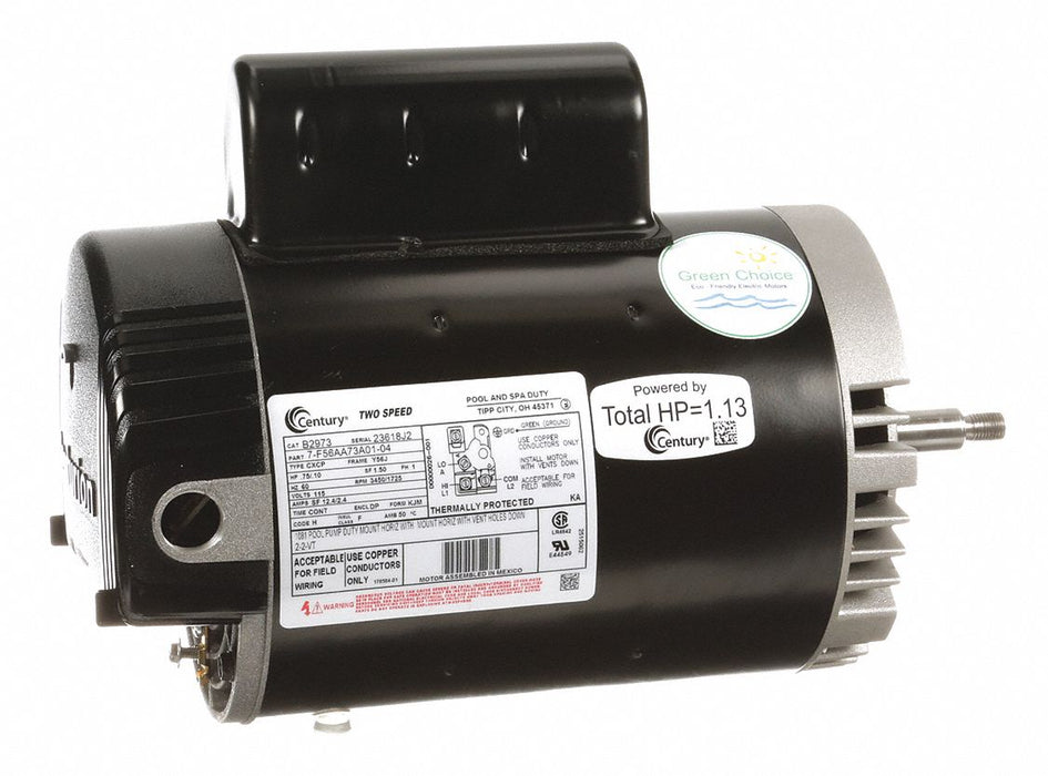 Motor 1/10 3/4 HP 3 450/1 725 rpm 115V