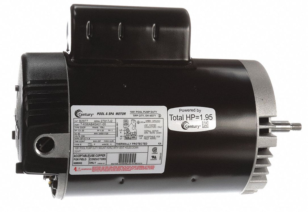 Motor 1 1/2 1/5 HP 3 450/1 725 rpm 230V