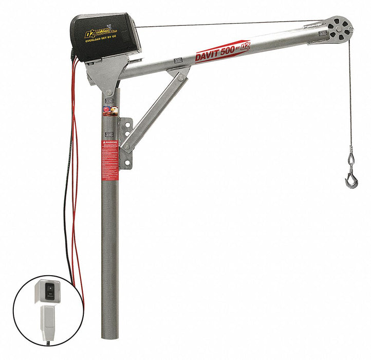 Davit Crane 500 lb 27.5in to 42in Reach