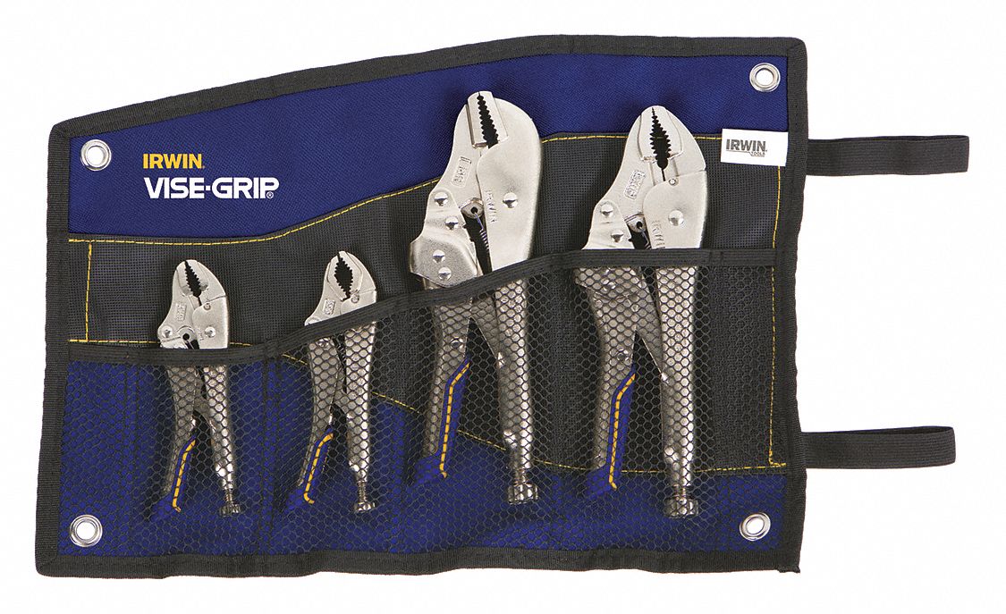Locking Pliers Set 4 pcs. 3/8 W Jaw