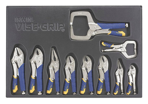 Locking Pliers Set 10 pcs. 3/8 W Jaw