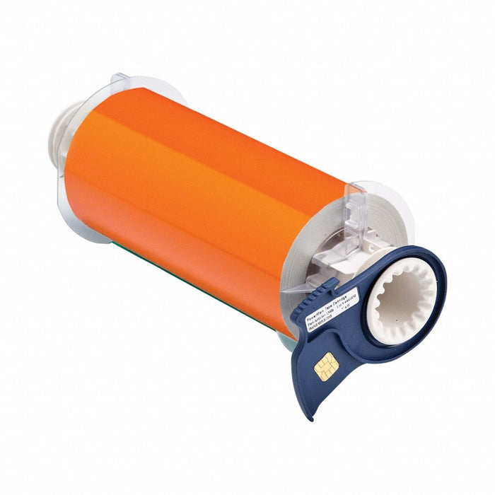 ContinuousLabelStock Orange Gloss 7inW