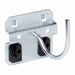 Curved Pegboard Hook Silver ABS Retainer