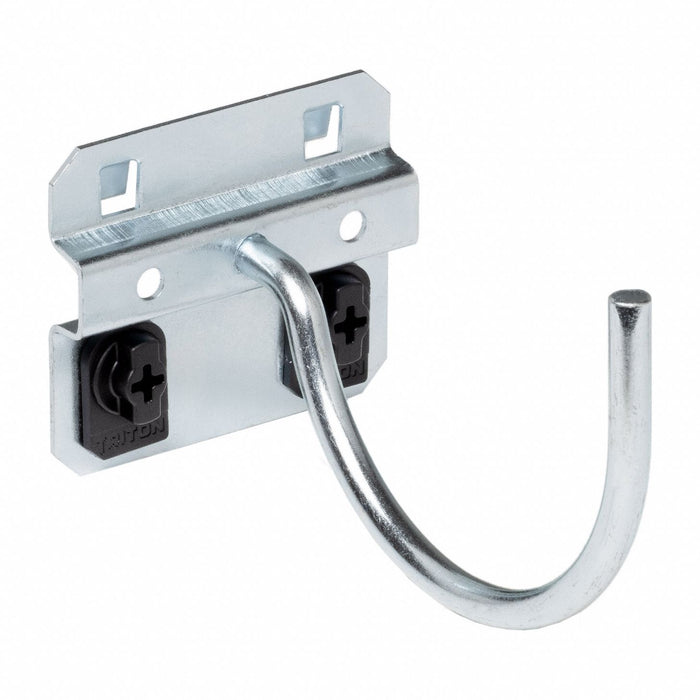 Curved Pegboard Hook Silver ABS Retainer
