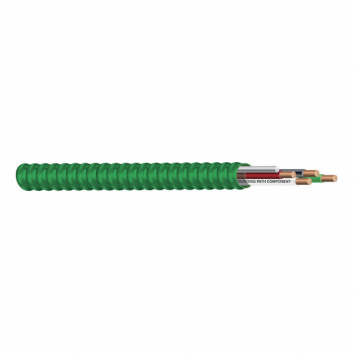 MetalCladCable 12AWG Aluminum Green 50ft
