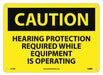 Caution Hearing Protection Required Sign