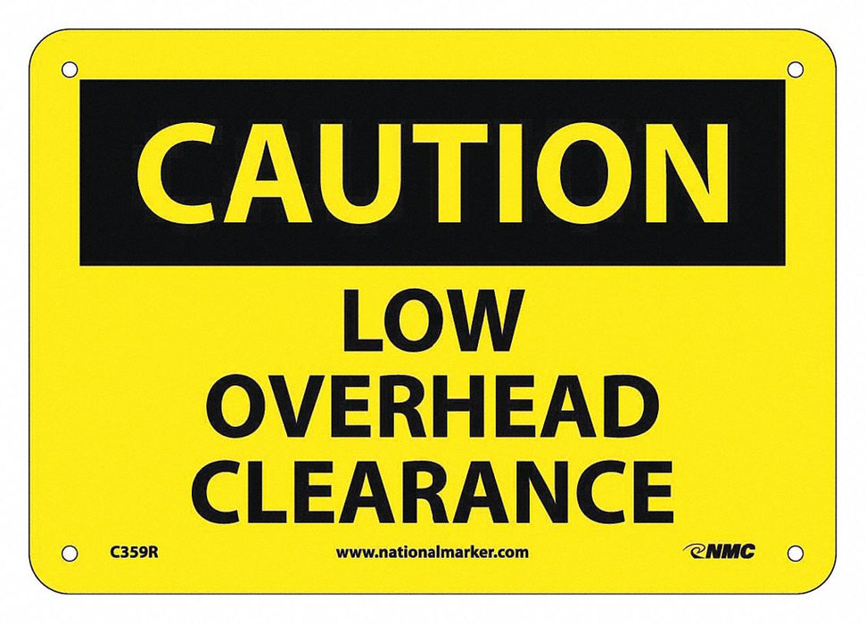 Caution Low Overhead Clearance Sign