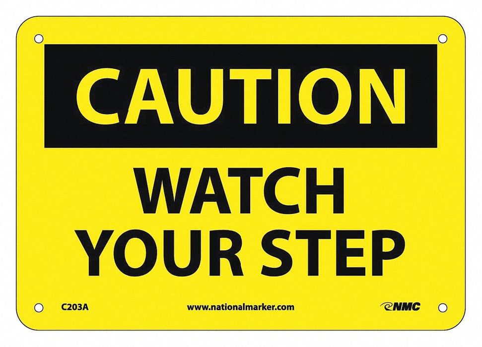 Caution Watch Your Step Sign